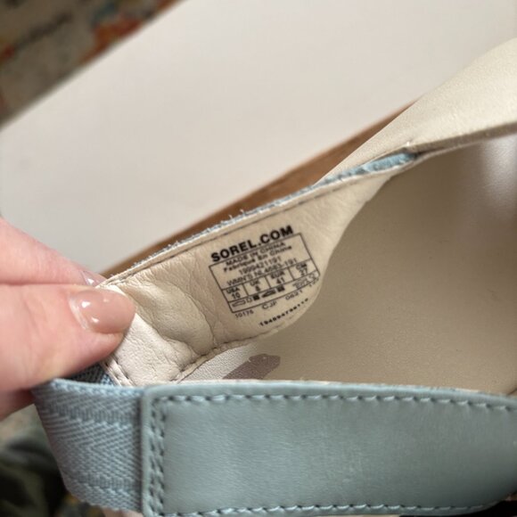 NEW | Sorels Joanie III Slingback Ivory Wedge Sandals Womens 10 - Picture 5 of 7